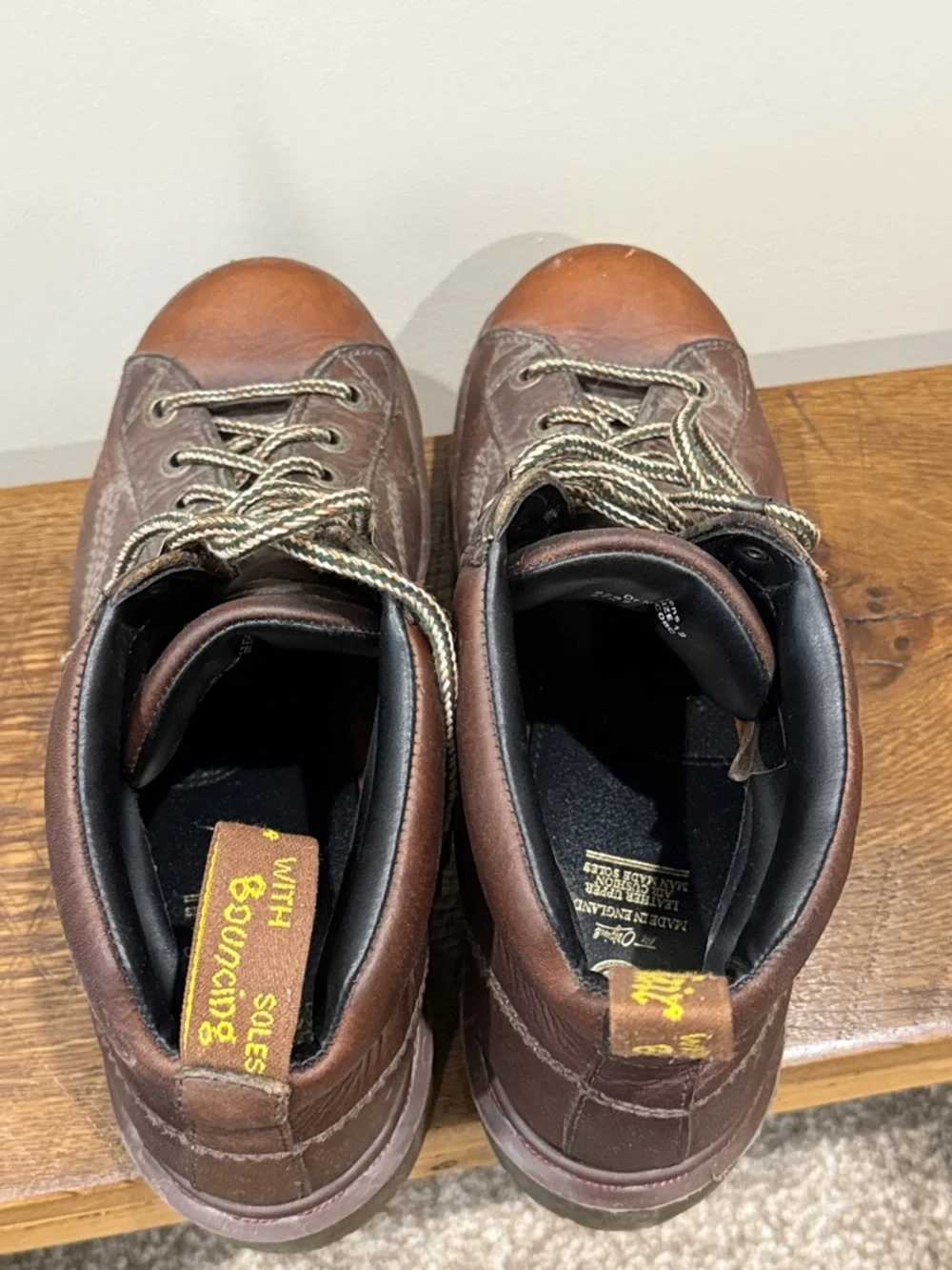 Men's Brown Leather Dr Marten’s Work Boots - Rugged Ankle Boot - Picture 9 of 9